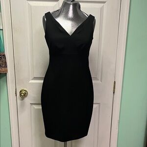 Calvin Klein Black V-Neck Mini Dress